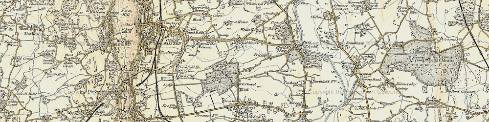 Old map of Blackmore End in 1899-1901
