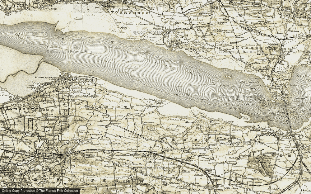 Old Map of Historic Map covering Wester Shore Wood in 1904-1906