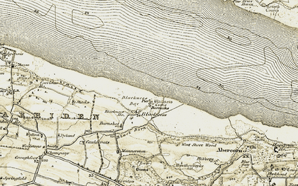 Old map of Blackness Bay in 1904-1906