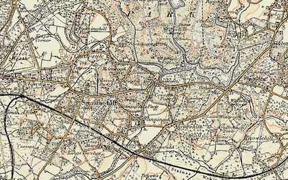 Old map of Blacknest in 1897-1909