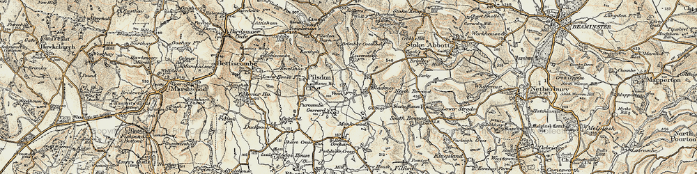Old map of Blackney in 1898-1899