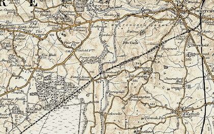 Old map of Blackhoe Cottages in 1902