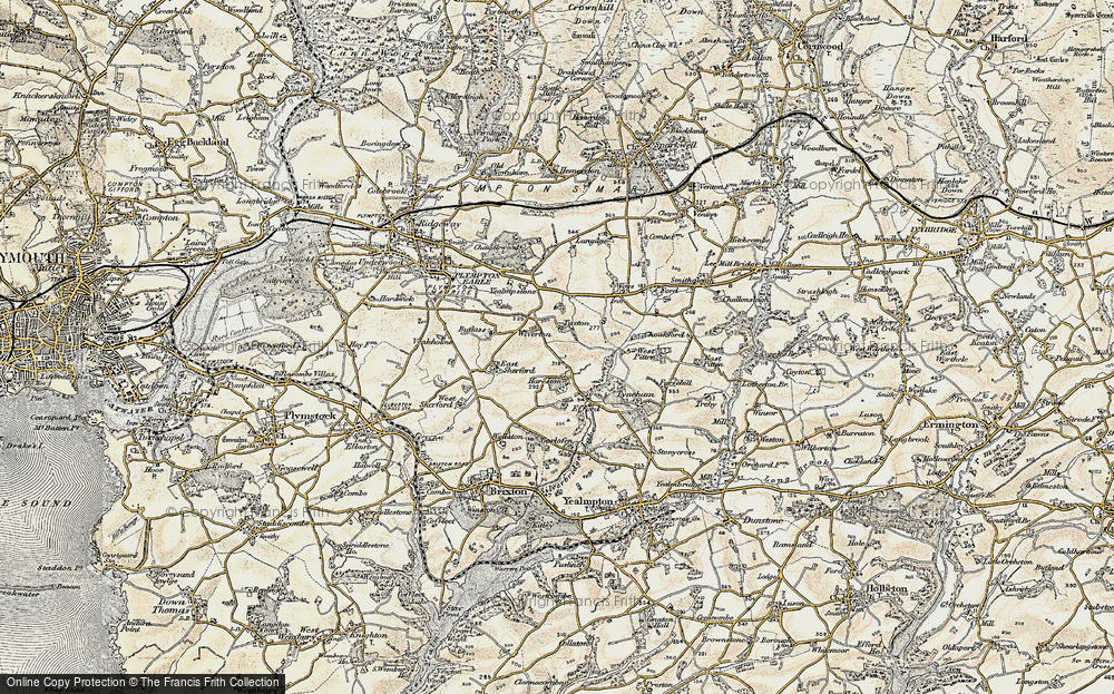 Old Map of Historic Map covering Butlas in 1899-1900