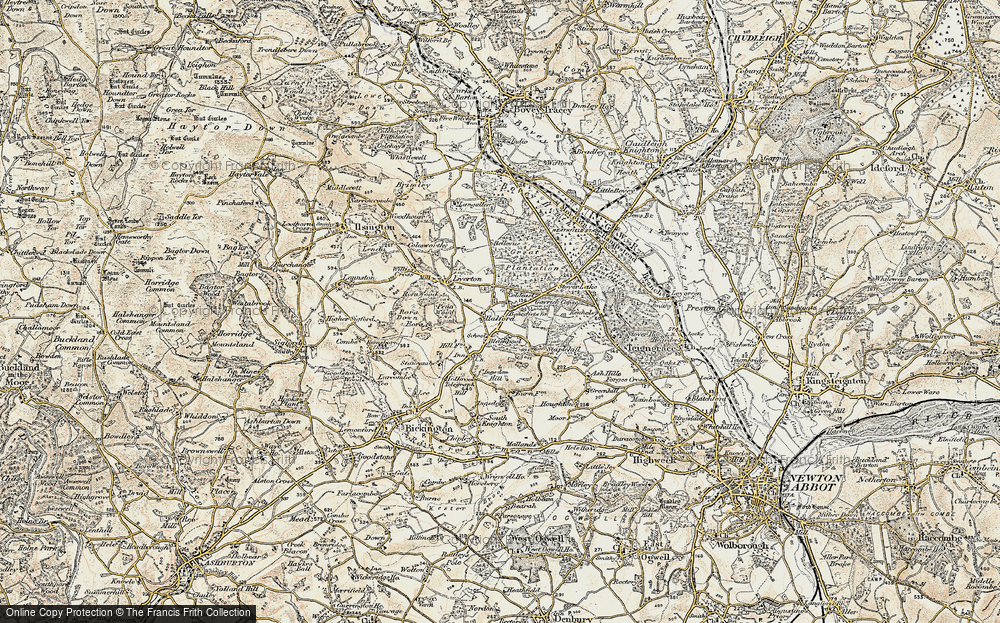 Old Map of Historic Map covering Belle Vue in 1899-1900