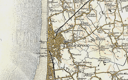 Old map of Blackpool in 1903-1904