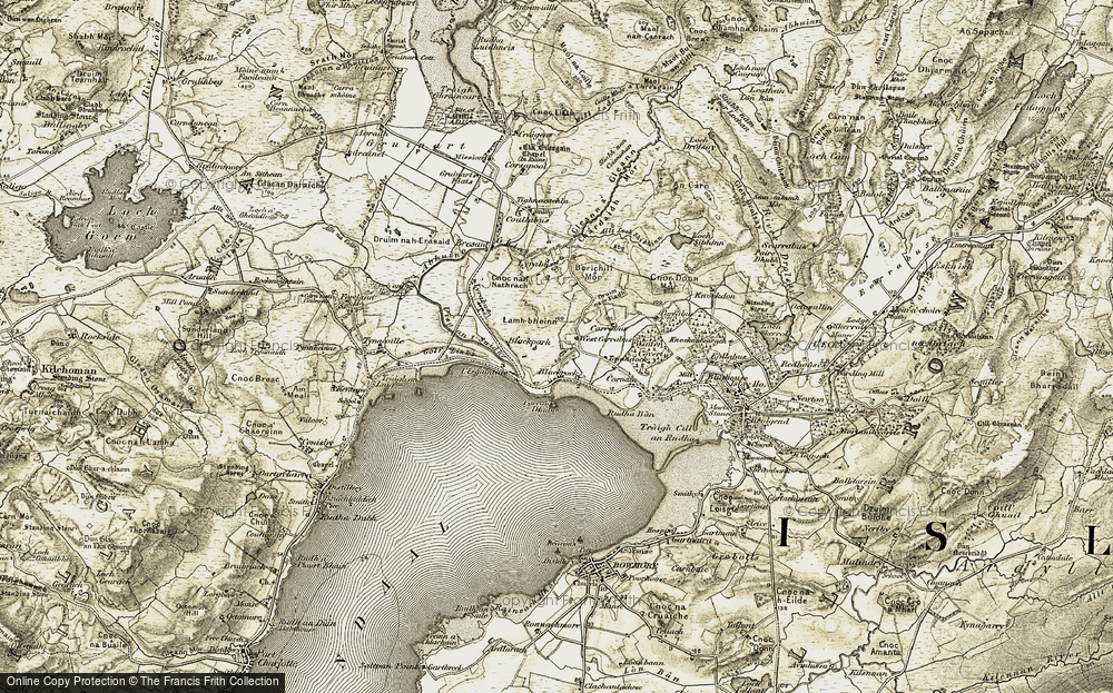 Old Map of Historic Map covering Borichill Mòr in 1906