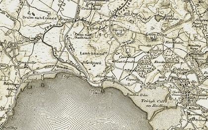 Old map of Allt Loch Shibhinn in 1906