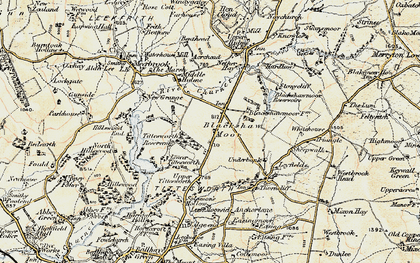 Old map of Tittesworth Reservoir in 1902-1903