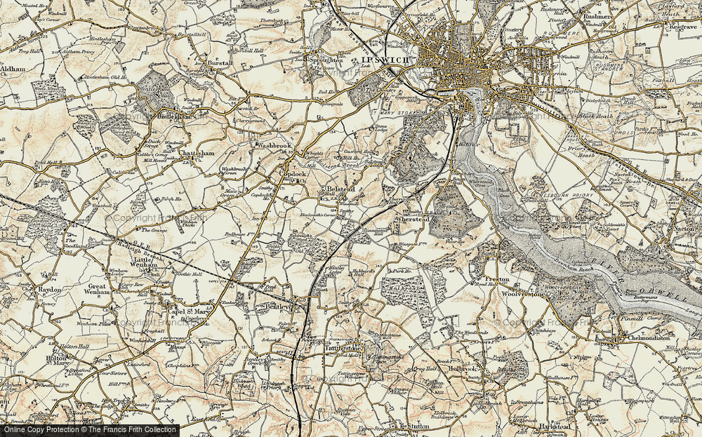 Old Map of Blacksmith's Corner, 1898-1901 in 1898-1901