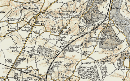 Old map of Blacksmith's Corner in 1898-1901