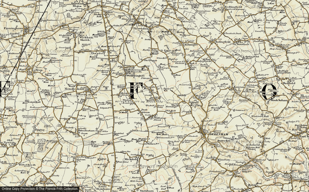 Old Map of Blacksmith's Green, 1898-1901 in 1898-1901