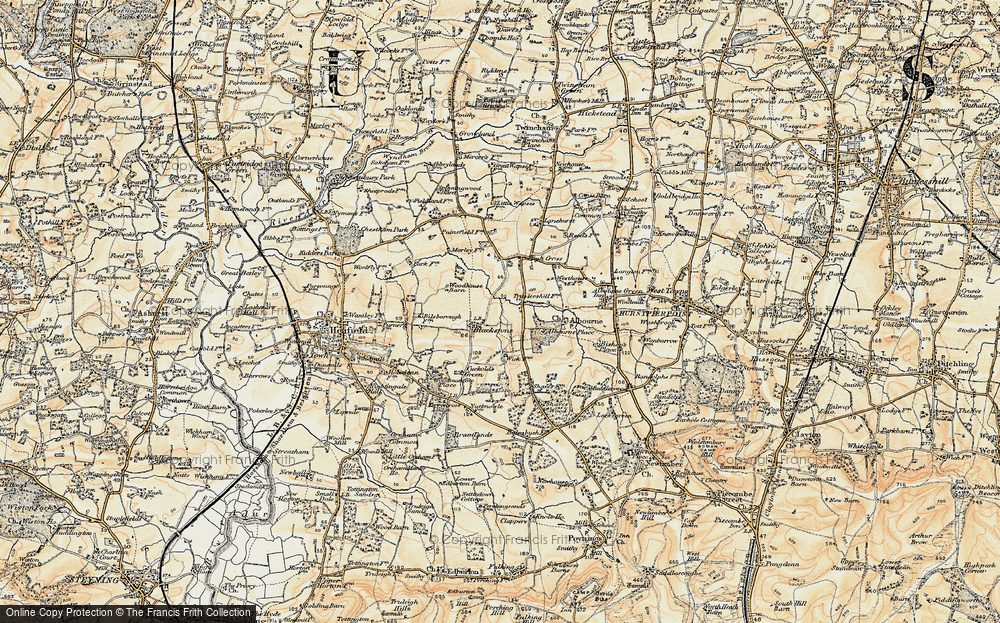 Old Map of Blackstone, 1898 in 1898