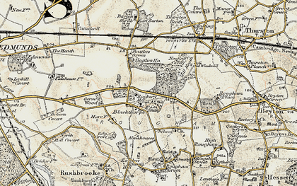 Old map of Blackthorpe in 1899-1901