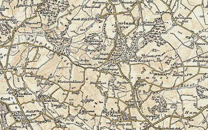 Old map of Blackwater in 1898-1900