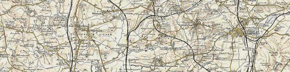 Old map of Blackwell in 1902-1903