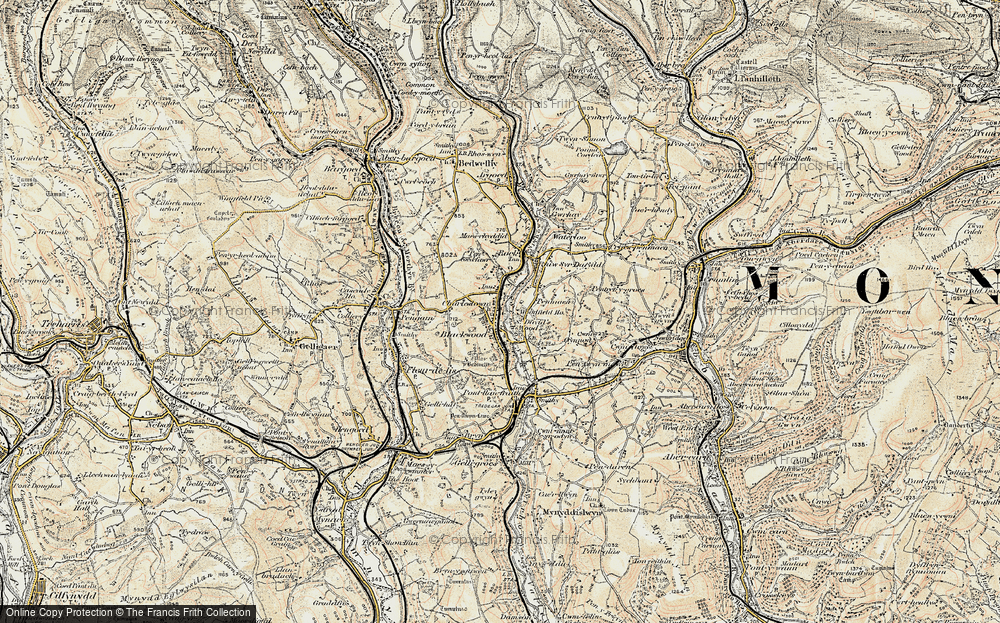 Old Map of Blackwood, 1899-1900 in 1899-1900