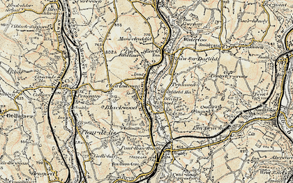 Old map of Blackwood in 1899-1900