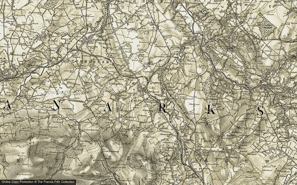 Old Map of Historic Map covering Blackwood Ho in 1904-1905