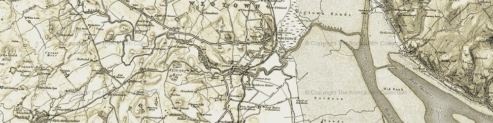 Old map of Bladnoch in 1905
