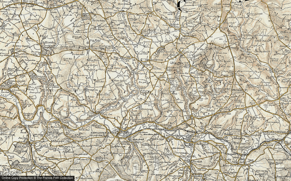 Old Map of Blaen-Cil-Llech, 1901 in 1901