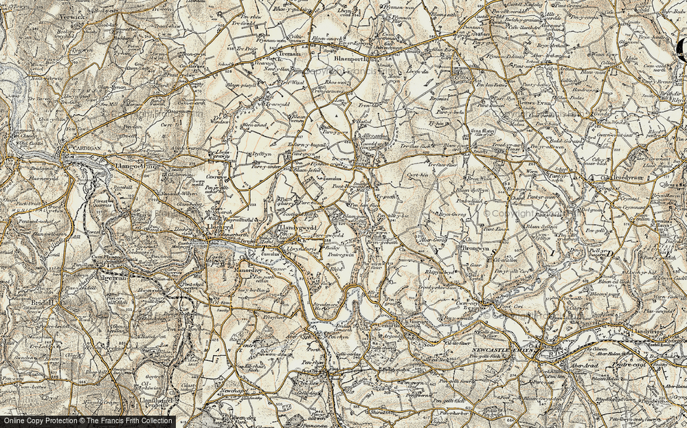 Old Map of Blaen-pant, 1901 in 1901