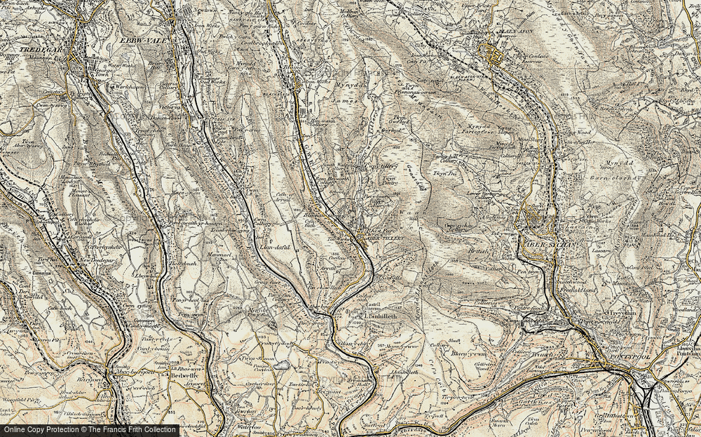 Old Map of Blaenau-Gwent, 1899-1900 in 1899-1900