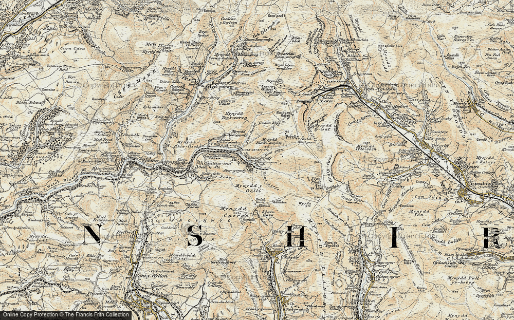 Old Map of Blaengwynfi, 1900 in 1900