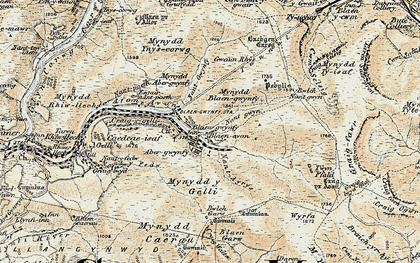 Old map of Blaengwynfi in 1900