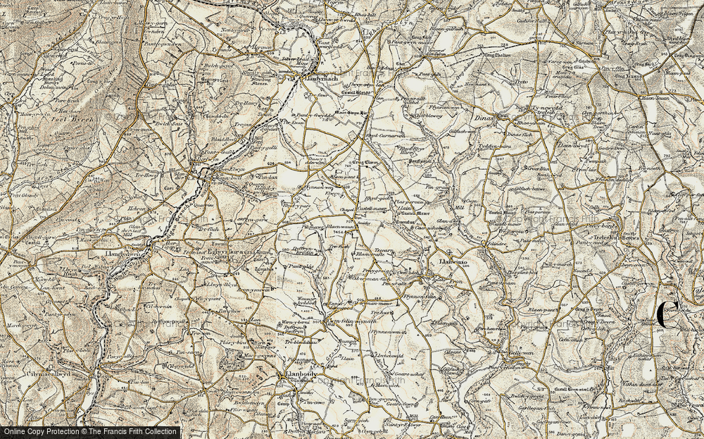 Old Map of Blaenwaun, 1901 in 1901