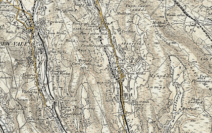 Old map of Blaina in 1899-1900
