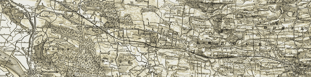 Old map of Bath in 1904-1906