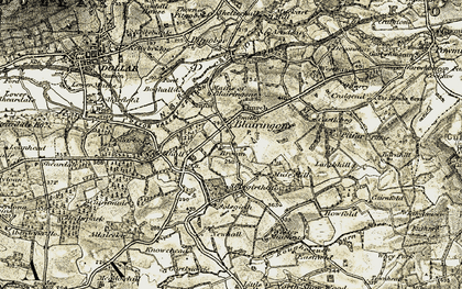 Old map of Whitegates in 1904-1908