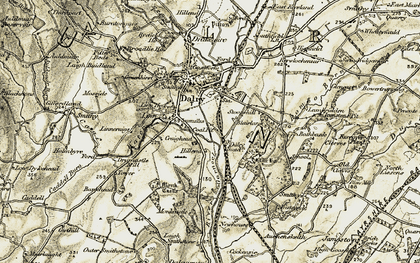 Old map of Yonderhouses in 1905-1906