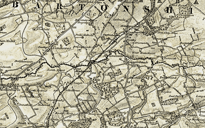 Old map of Blairlinn in 1904-1905