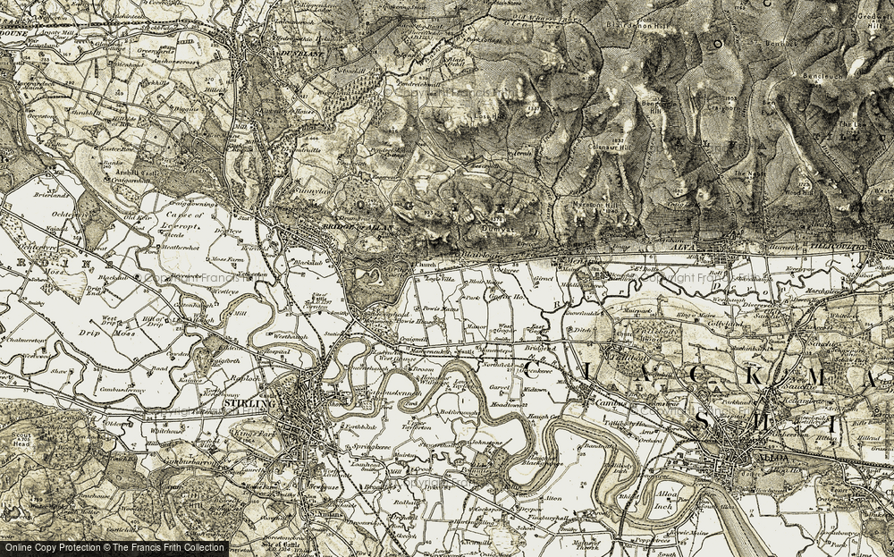 Old Map of Historic Map covering Blair Mains in 1904-1907
