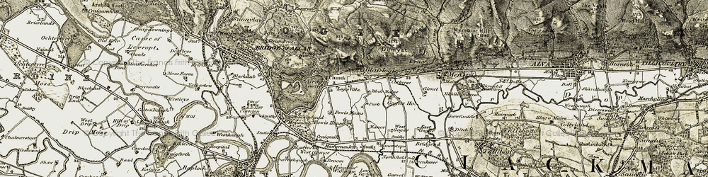 Old map of Blairlogie in 1904-1907