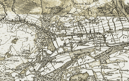 Old map of Blairninich in 1911-1912