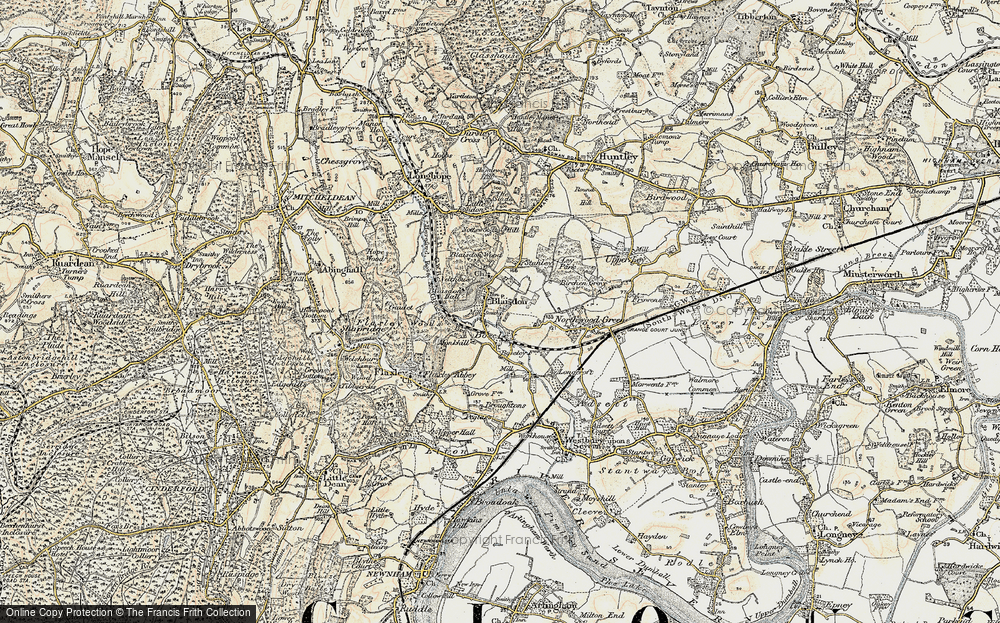 Old Map of Blaisdon, 1899-1900 in 1899-1900