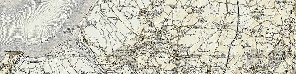 Old map of Blaise Hamlet in 1899