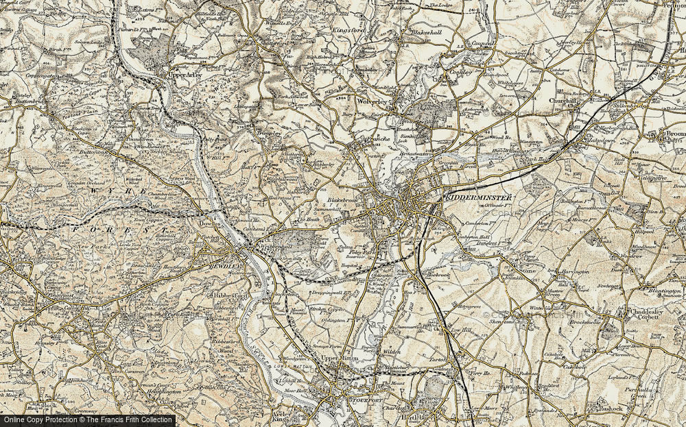 Old Map of Blakebrook, 1901-1902 in 1901-1902