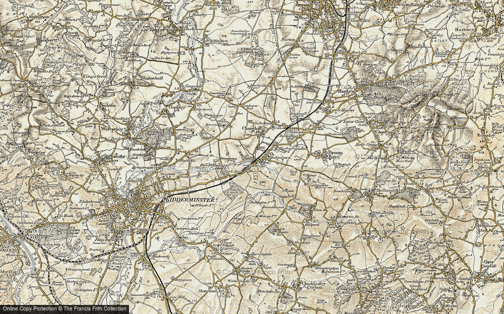 Old Map of Blakedown, 1901-1902 in 1901-1902