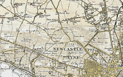 Old map of Blakelaw in 1901-1903
