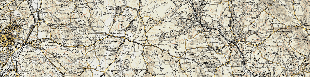 Old map of Blakeley Lane in 1902