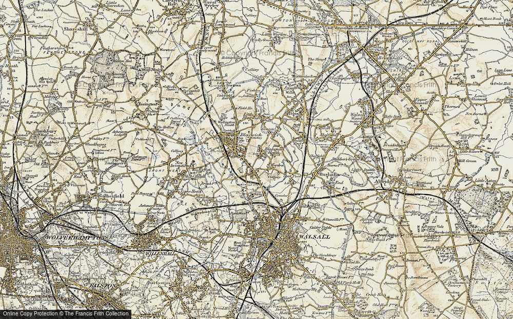 Old Map of Blakenall Heath, 1902 in 1902