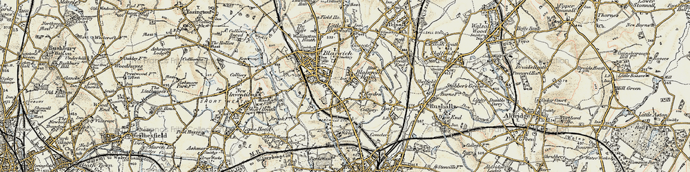 Old map of Blakenall Heath in 1902