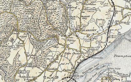 Old map of Blakeney in 1899-1900