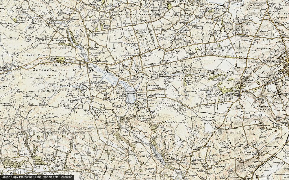 Old Map of Historic Map covering Bramelane in 1903-1904