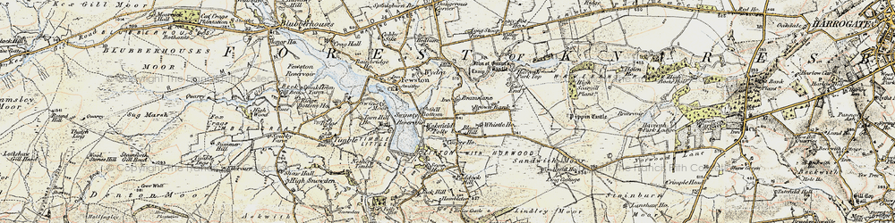 Old map of Bland Hill in 1903-1904