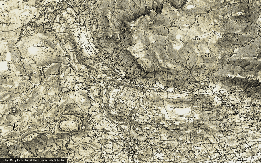 Old Map of Blanefield, 1904-1907 in 1904-1907