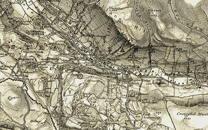 Old map of Blanefield in 1904-1907
